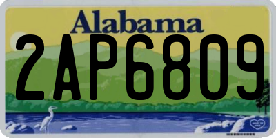 AL license plate 2AP6809