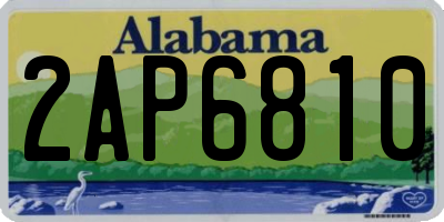 AL license plate 2AP6810