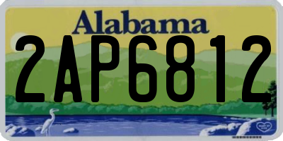 AL license plate 2AP6812