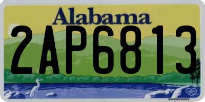 AL license plate 2AP6813