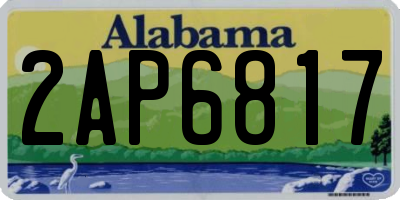 AL license plate 2AP6817