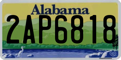 AL license plate 2AP6818