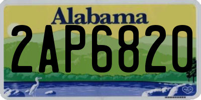 AL license plate 2AP6820