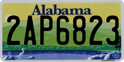 AL license plate 2AP6823