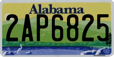 AL license plate 2AP6825