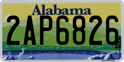 AL license plate 2AP6826