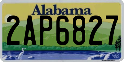 AL license plate 2AP6827