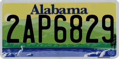 AL license plate 2AP6829