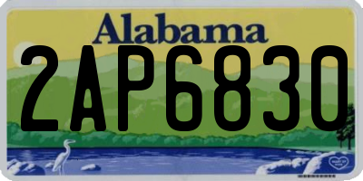 AL license plate 2AP6830