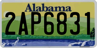 AL license plate 2AP6831