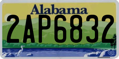 AL license plate 2AP6832