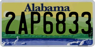 AL license plate 2AP6833