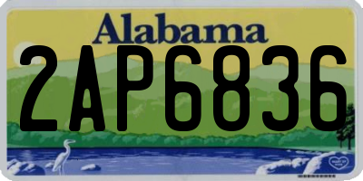 AL license plate 2AP6836