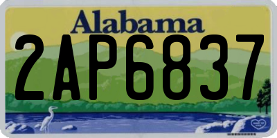 AL license plate 2AP6837