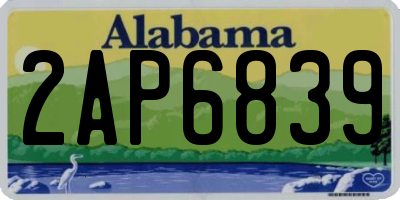 AL license plate 2AP6839