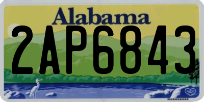 AL license plate 2AP6843