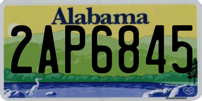 AL license plate 2AP6845