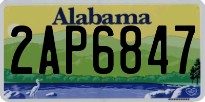AL license plate 2AP6847
