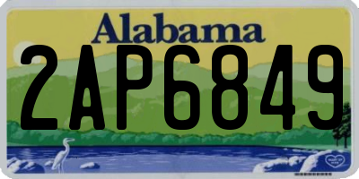 AL license plate 2AP6849