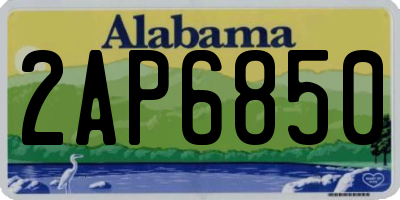 AL license plate 2AP6850