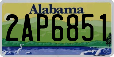 AL license plate 2AP6851