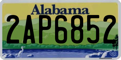 AL license plate 2AP6852