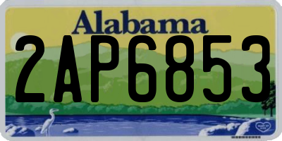 AL license plate 2AP6853