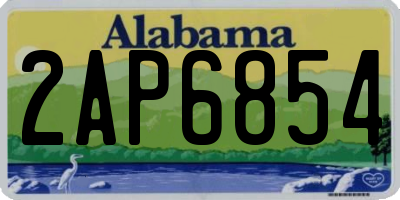 AL license plate 2AP6854