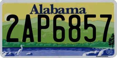 AL license plate 2AP6857