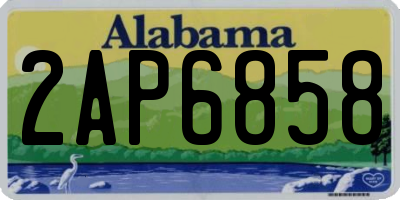 AL license plate 2AP6858
