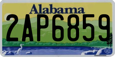 AL license plate 2AP6859