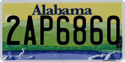 AL license plate 2AP6860