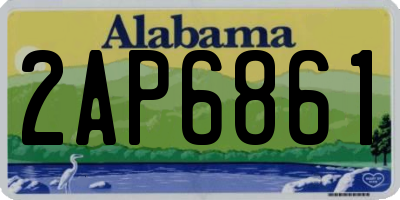 AL license plate 2AP6861