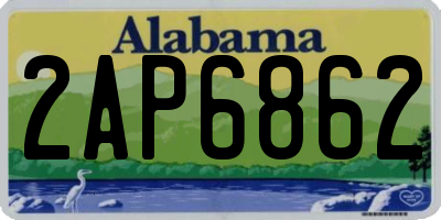 AL license plate 2AP6862