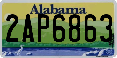 AL license plate 2AP6863