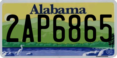 AL license plate 2AP6865