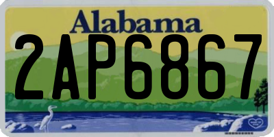 AL license plate 2AP6867