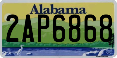 AL license plate 2AP6868