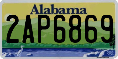 AL license plate 2AP6869
