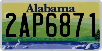 AL license plate 2AP6871