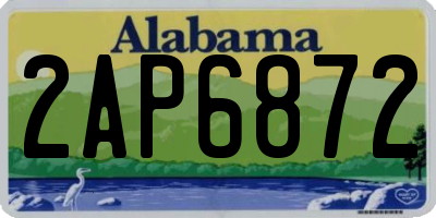 AL license plate 2AP6872