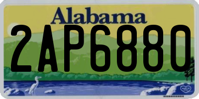 AL license plate 2AP6880