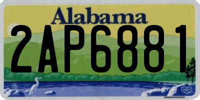 AL license plate 2AP6881
