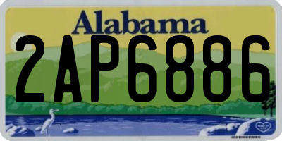 AL license plate 2AP6886