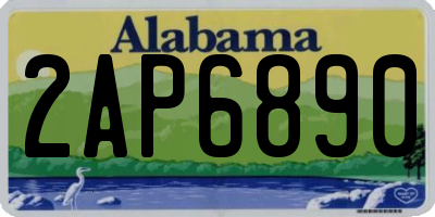 AL license plate 2AP6890