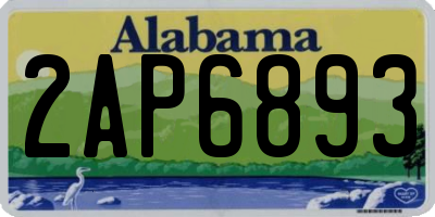 AL license plate 2AP6893