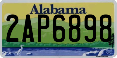 AL license plate 2AP6898