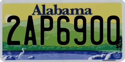 AL license plate 2AP6900