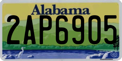 AL license plate 2AP6905