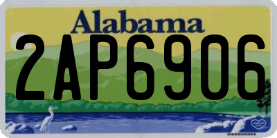AL license plate 2AP6906